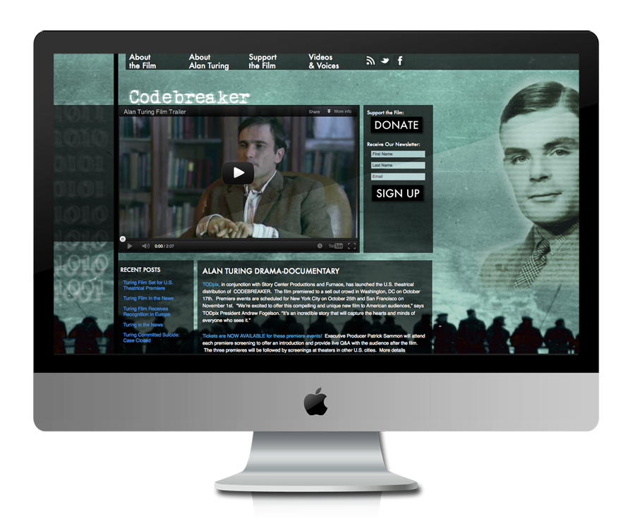 WordPress: Website for Alan Turing Film